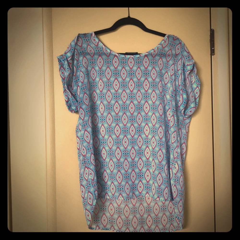 Papermoon pink and blue blouse